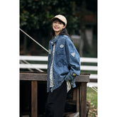Unisex Jacket Vintage Denim Jacket Men's and Women's Same Washed Jacket Coat